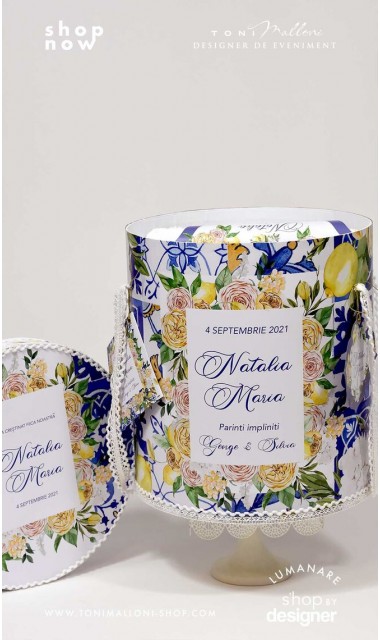 Trusou botez cu flori si lamai ideal pentru un botez vara Limoncello 3